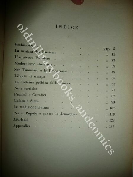 FASCISTI E CATTOLICI PIERO MISCIATTELLI 1924