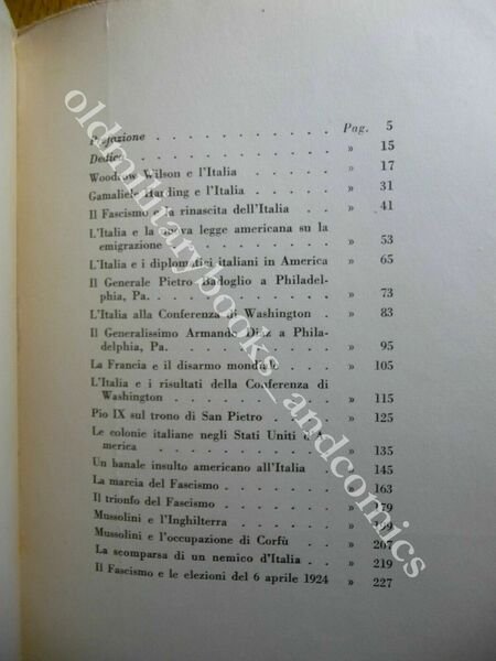 L'ITALIA E IL FASCISMO NEGLI STATI UNITI D'AMERICA RENZULLI MICHELE