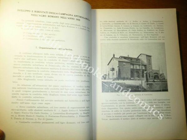 RELAZIONE SULLA CAMPAGNA ANTIMALARICA NELL'AGRO ROMANO DURANTE L'ANNO 1932