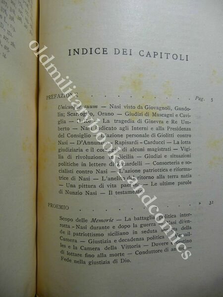 MEMORIE STORIA DI UN DRAMMA PARLAMENTARE NUNZIO NASI