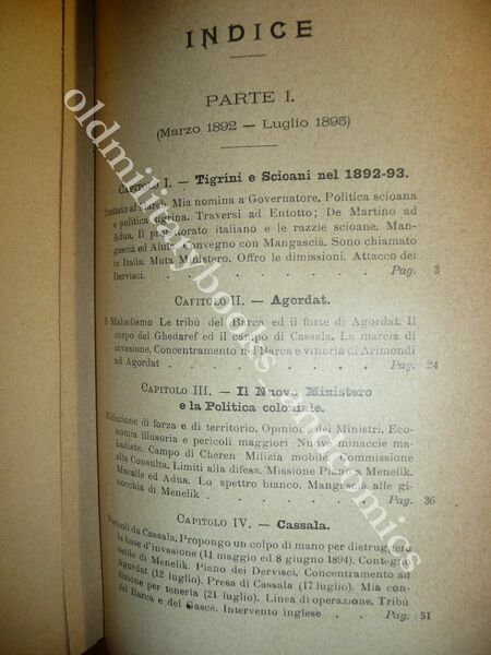 MEMORIE D'AFRICA (1892-1896) ORESTE BARATIERI CON 5 CARTE GEOGRAFICHE SU …