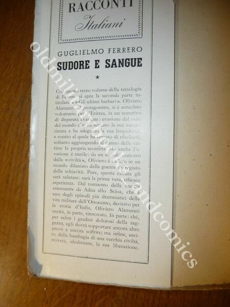 SUDORE E SANGUE GLI ULTIMI BARBARI GUGLIELMO FERRERO ROMANZO ADUA …