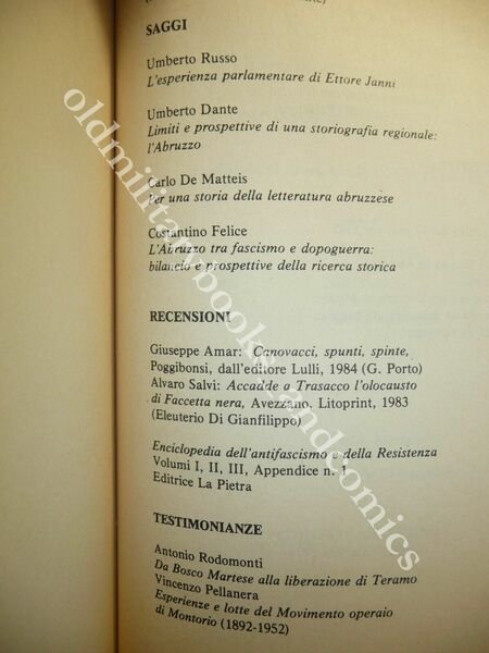 RIVISTA ABRUZZESE DI STUDI STORICI DAL FASCISMO ALLA RESISTENZA ANNO …