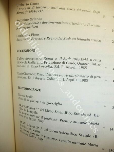 RIVISTA ABRUZZESE DI STUDI STORICI DAL FASCISMO ALLA RESISTENZA ANNO …