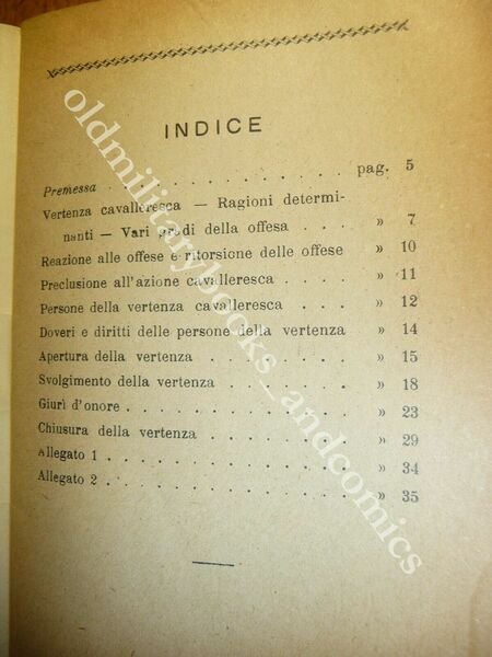 VERTENZE CAVALLERESCHE ED. DELLA ACCADEMIA DI FANTERIA E CAVALLERIA 1940