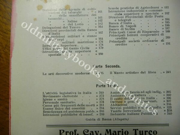 ANNUARIO GENERALE ITALIANO ANNO III 1909 POLITICO AMM. ECON. FRANZETTI-ROSSI