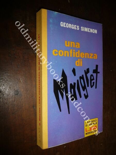 n. 167 I ROMANZI DI SIMENON UNA CONFIDENZA DI MAIGRET …