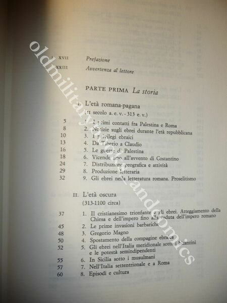 STORIA DEGLI EBREI IN ITALIA ATTILIO MILANO EINAUDI 1963 I^ …