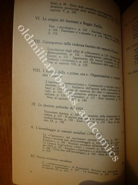 LE ORIGINI DEL FASCISMO A REGGIO EMILIA 1919-1923 ROLANDO CAVANDOLI