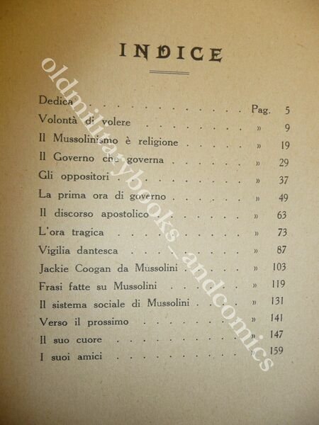 MUSSOLINI DA VICINO PAOLO ORANO PINCIANA 1928