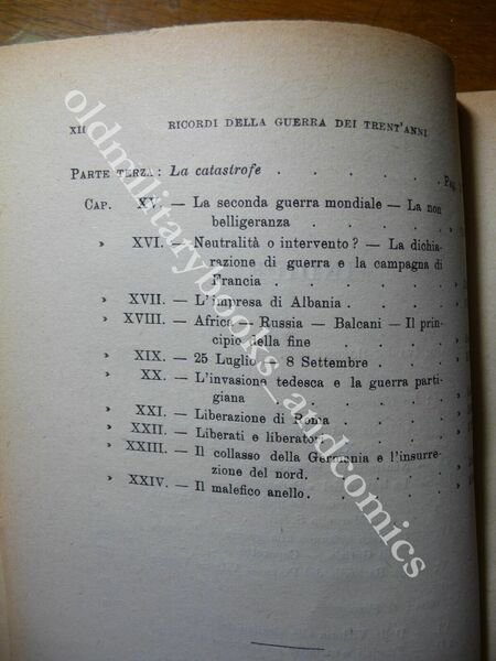 RICORDI DELLA GUERRA DEI TRENT'ANNI 1915-1945 LUIGI PEANO DEDICA DELL'AUTORE