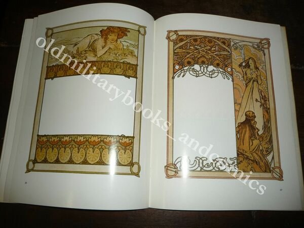 FULL-COLOR ART NOUVEAU BORDERS ALPHONSE MARIA MUCHA