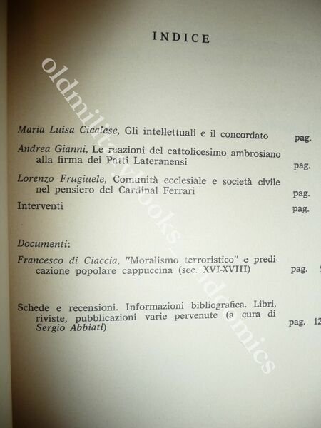 LA DIOCESI AMBROSIANA E IL CONCORDATO DEL '29 QUADERNI E …