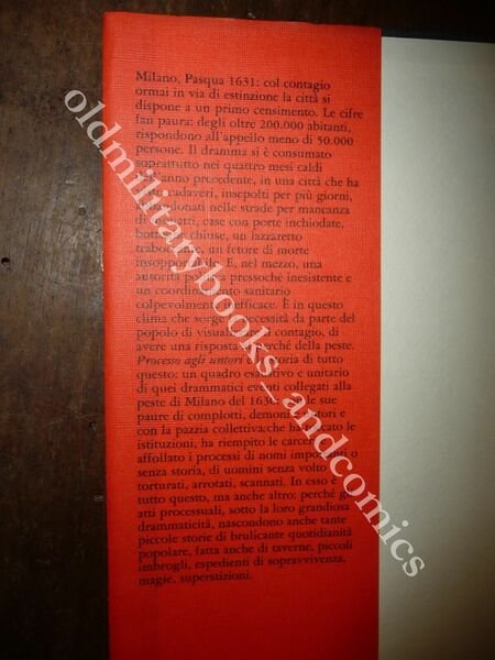 PROCESSO AGLI UNTORI MILANO 1630 CRONACA ED ATTI GIUDIZIARI FARINELLI-PACCAGNINI