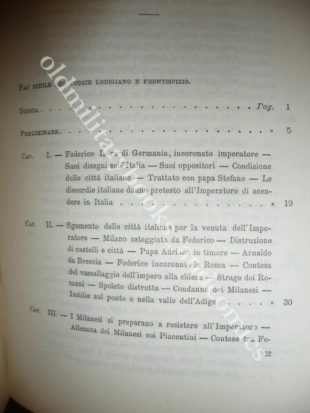 STORIA DIPLOMATICA DELLA LEGA LOMBARDA CESARE VIGNATI