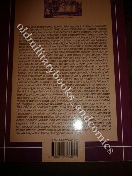 STORIA DIPLOMATICA DELLA LEGA LOMBARDA CESARE VIGNATI