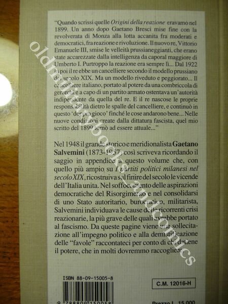 I PARTITI POLITICI MILANESI NEL SECOLO XIX GAETANO SALVEMINI I^ …