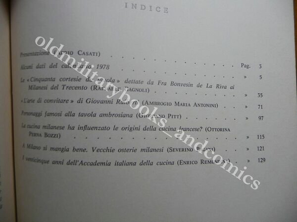 MILANESI A TAVOLA ALMANACCO DELLA FAMIGLIA MENEGHINA 1978