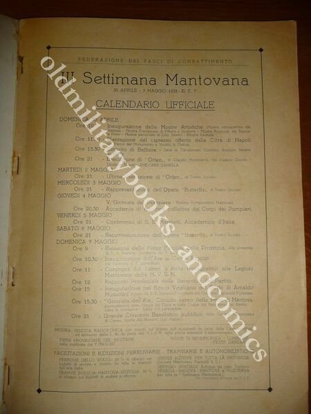 GONZAGHESCA NUMERO UNICO 1933 FASCI DI COMBATTIMENTO FUTURISMO MARINETTI