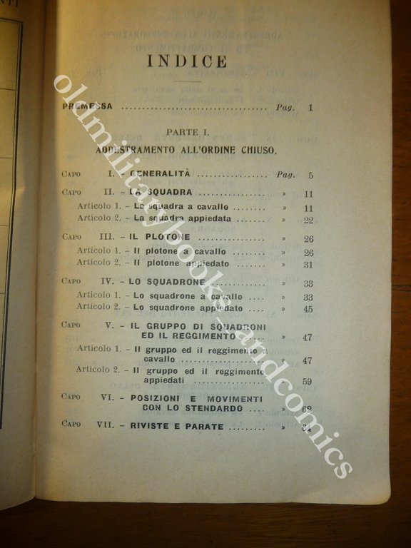 ADDESTRAMENTO DELLA CAVALLERIA 1931 MINISTERO DELLA GUERRA OTTIMO