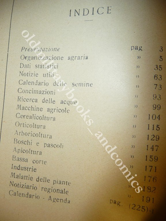 AGENDA AGRICOLA ITALIANA 1932