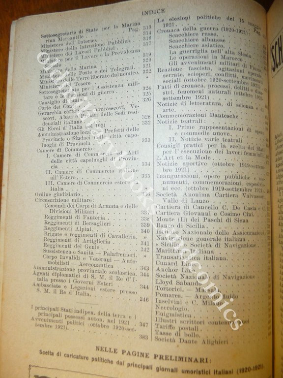 ALMANACCO ITALIANO 1922 BEMPORAD PICCOLA ENCICLOPEDIA POPOLARE