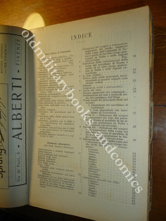 ALMANACCO ITALIANO 1926 BEMPORAD PICCOLA ENCICLOPEDIA POPOLARE