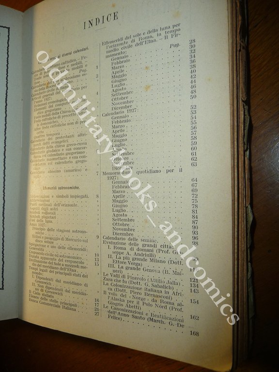 ALMANACCO ITALIANO 1927 BEMPORAD PICCOLA ENCICLOPEDIA POPOLARE