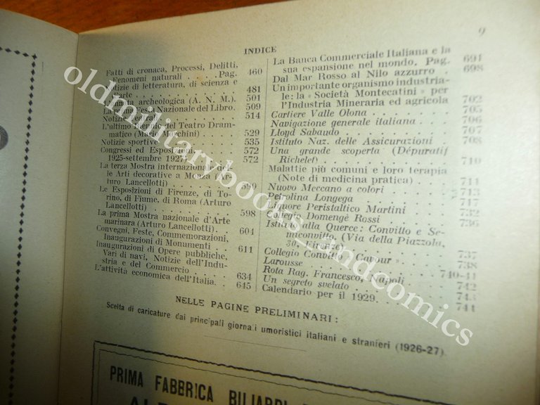 ALMANACCO ITALIANO 1928 BEMPORAD PICCOLA ENCICLOPEDIA POPOLARE