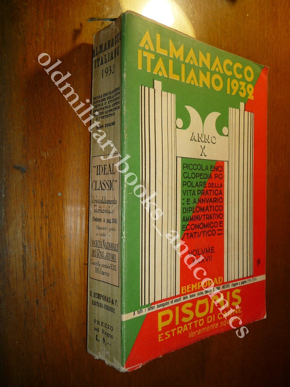 ALMANACCO ITALIANO 1932 BEMPORAD PICCOLA ENCICLOPEDIA POPOLARE