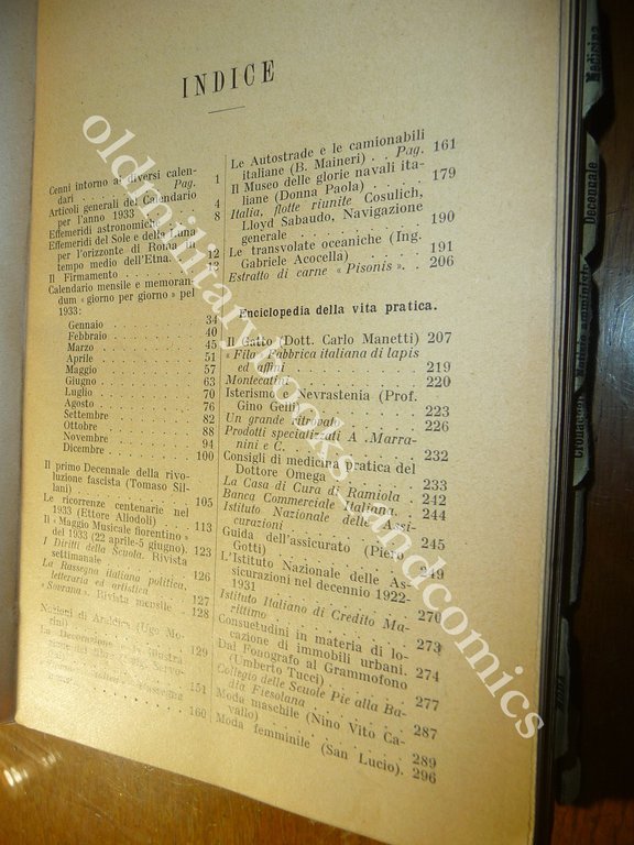 ALMANACCO ITALIANO 1933 BEMPORAD PICCOLA ENCICLOPEDIA POPOLARE