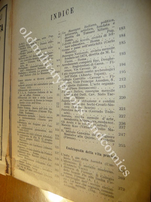 ALMANACCO ITALIANO 1935 BEMPORAD PICCOLA ENCICLOPEDIA POPOLARE