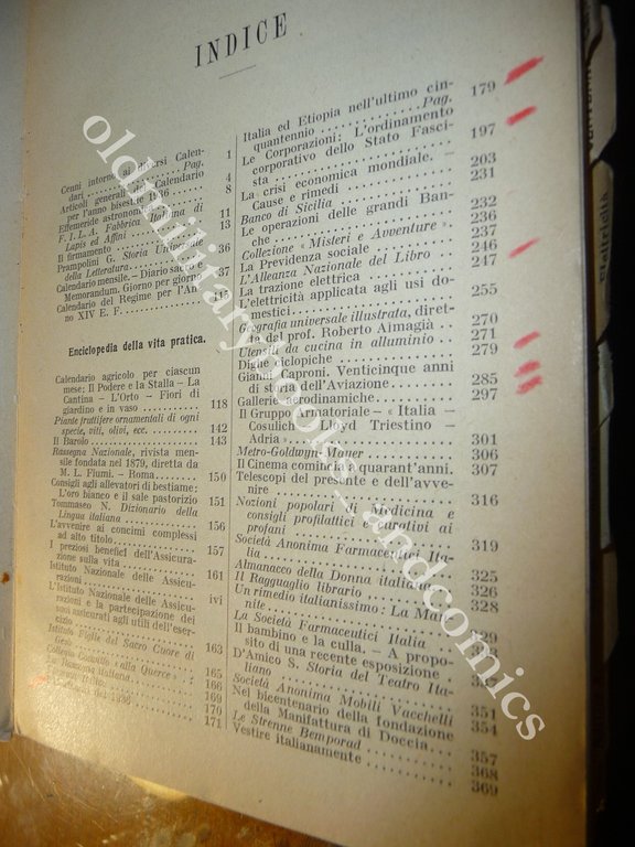 ALMANACCO ITALIANO 1936 BEMPORAD PICCOLA ENCICLOPEDIA POPOLARE