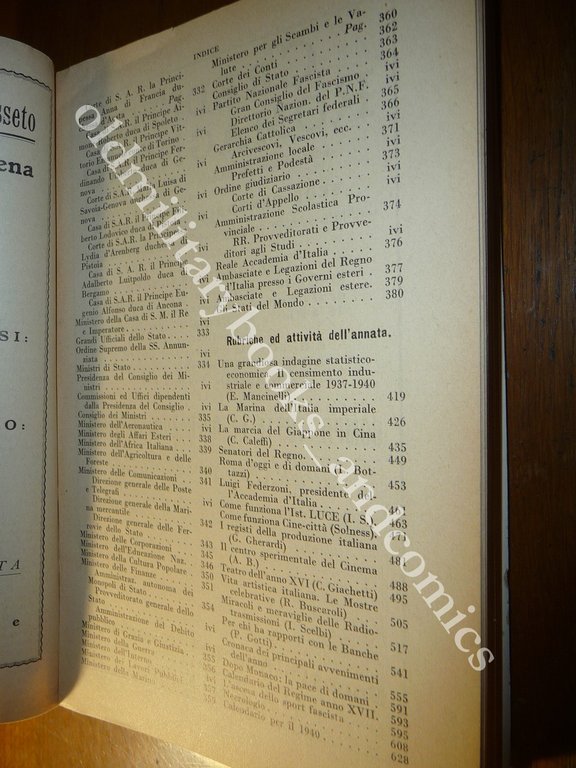 ALMANACCO ITALIANO 1939 MARZOCCO PICCOLA ENCICLOPEDIA POPOLARE