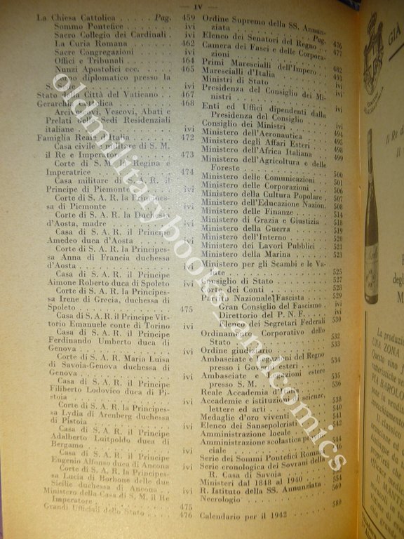 ALMANACCO ITALIANO 1941 MARZOCCO PICCOLA ENCICLOPEDIA POPOLARE WWII