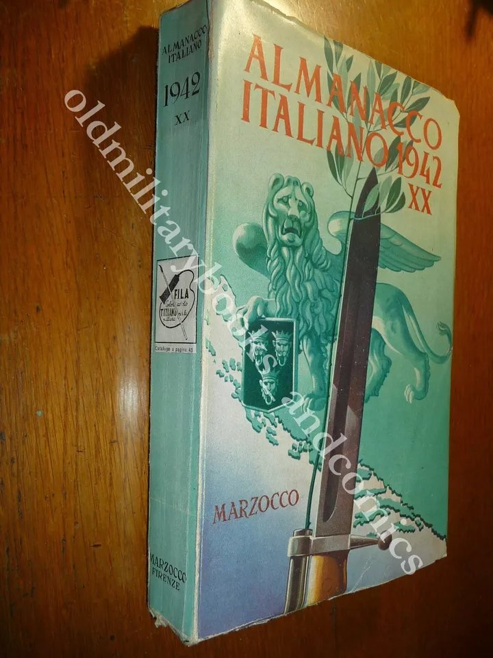 ALMANACCO ITALIANO 1942 MARZOCCO PICCOLA ENCICLOPEDIA POPOLARE WWII