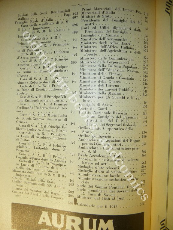 ALMANACCO ITALIANO 1942 MARZOCCO PICCOLA ENCICLOPEDIA POPOLARE WWII