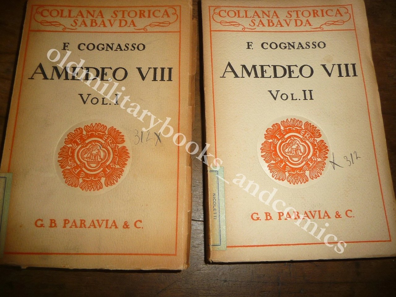 AMEDEO VIII (1383-1451) FRANCESCO COGNASSO 2 VOLUMI