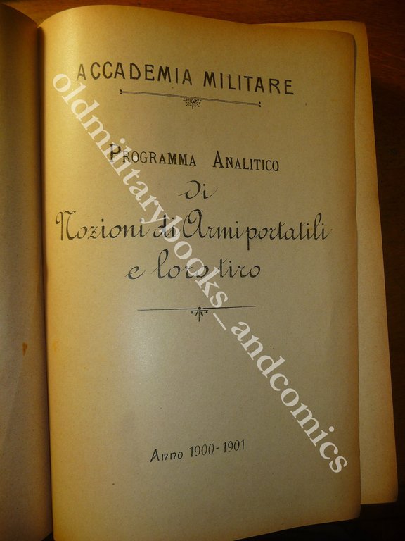 ARMI PORTATILI E LORO TIRO LONGO LUIGI ANNO ACCADEMICO 1900-1901 | Immagine Gallery 2