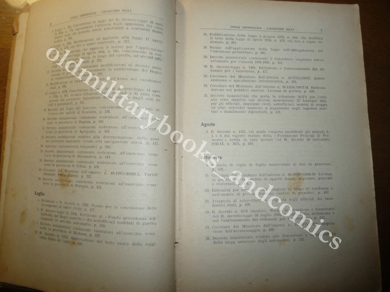 BOLLETTINO CC.RR. 1934 ANNATA COMPLETA DISPOSIZIONI DECRETI CIRCOLARI | Immagine Gallery 2