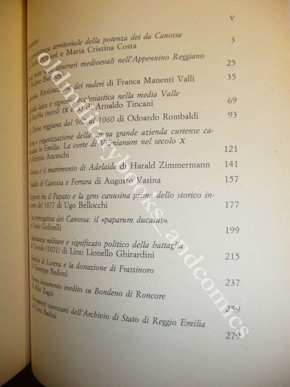 CANOSSA PRIMA DI MATILDE ARMANI CARLO, COSTA MARIA CRISTINA etc. …