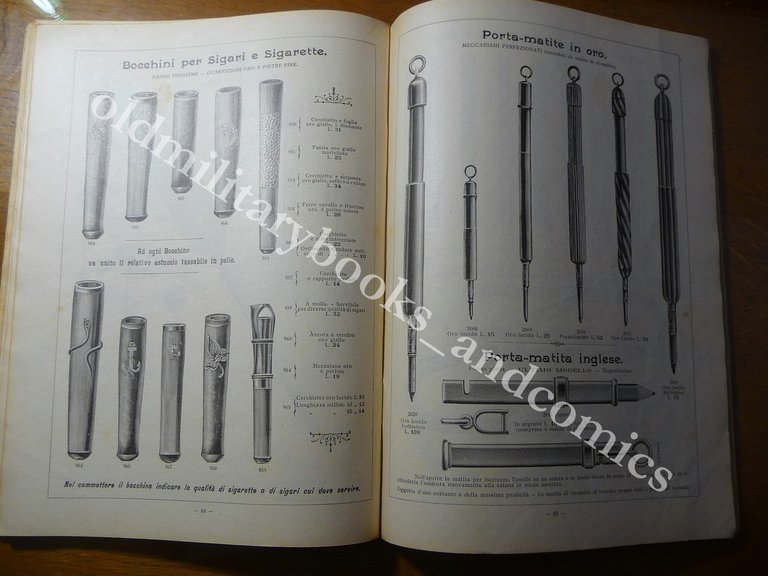 CATALOGO CALDERONI MILANO GIOIELLERIA OREFICERIA OROLOGERIA ARGENTERIA 1902
