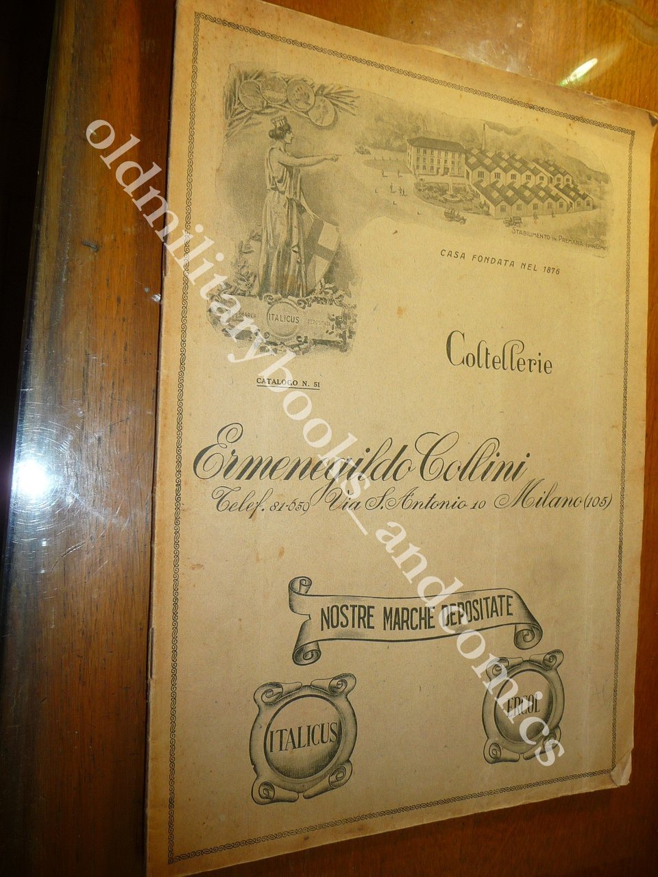 CATALOGO COLTELLERIE ERMENEGILDO COLLINI FINE 1800 INIZI 1900