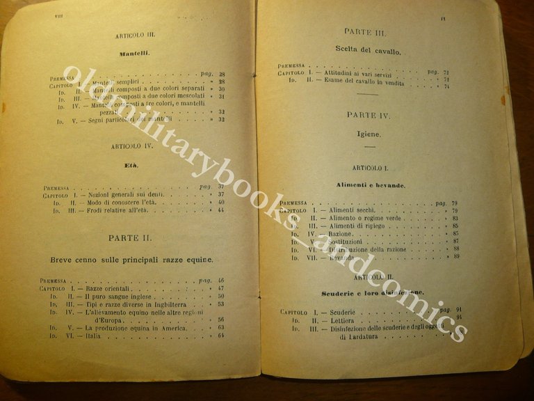 COMPENDIO D'IPPOLOGIA 1900 MINISTERO DELLA GUERRA DISCRETO