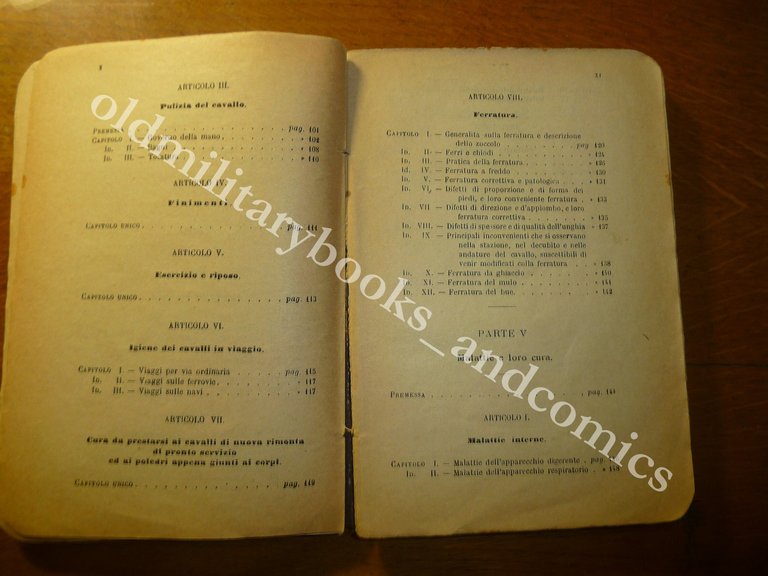 COMPENDIO D'IPPOLOGIA 1900 MINISTERO DELLA GUERRA DISCRETO