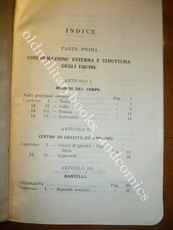 COMPENDIO D'IPPOLOGIA 1932 MINISTERO DELLA GUERRA OTTIMO