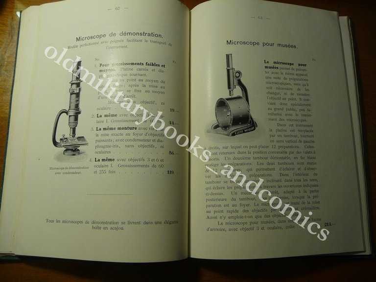 ERNEST LEITZ FABRIQUE D'INSTRUMENTS D'OPTIQUE WETZLAR MICROSCOPI STRUMENTI 1906