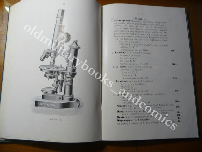 ERNEST LEITZ FABRIQUE D'INSTRUMENTS D'OPTIQUE WETZLAR MICROSCOPI STRUMENTI 1906