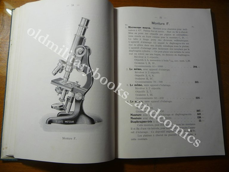 ERNEST LEITZ FABRIQUE D'INSTRUMENTS D'OPTIQUE WETZLAR MICROSCOPI STRUMENTI 1906