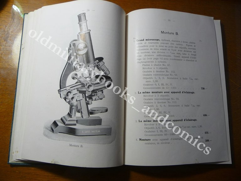 ERNEST LEITZ FABRIQUE D'INSTRUMENTS D'OPTIQUE WETZLAR MICROSCOPI STRUMENTI 1906